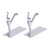 2Pcs Metal Book Ends Unique Men Design Simple Fashionable Decorative Bookends for Home Office Bar