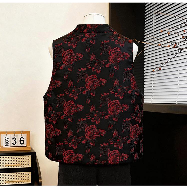 Mother's Day 2026 Elegant Tang Suit Vest for Middle-Aged Women