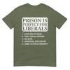 (Sul retro) La Prigione È Perfetta Per I Liberali T-shirt con Citazione Anti Liberale