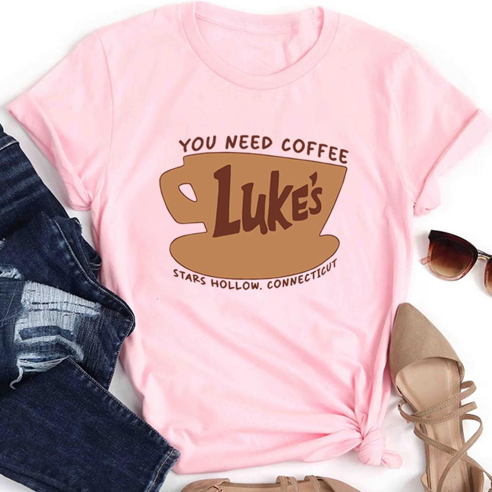 

Stars Hollow Connecticut T-shirt Lukes Coffee Shirt Retro Luke s Diner Shirts Tv Show Shirt Unisex Short Sleeves Tops Fans Gift 4XL