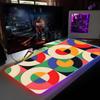 Bauhaus Geometric Mouse Pad RGB Backlit Mouse Pad Laptop Mouse Pad Laptop Gamer Computer Desk Gaming Accessories