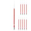 Mitsubishi Pencil uni ricarica per penna a sfera a base di olio inchiostro a getto d'inchiostro a bassissimo attrito 0,7 mm rosso set da 10 SXR-80-07