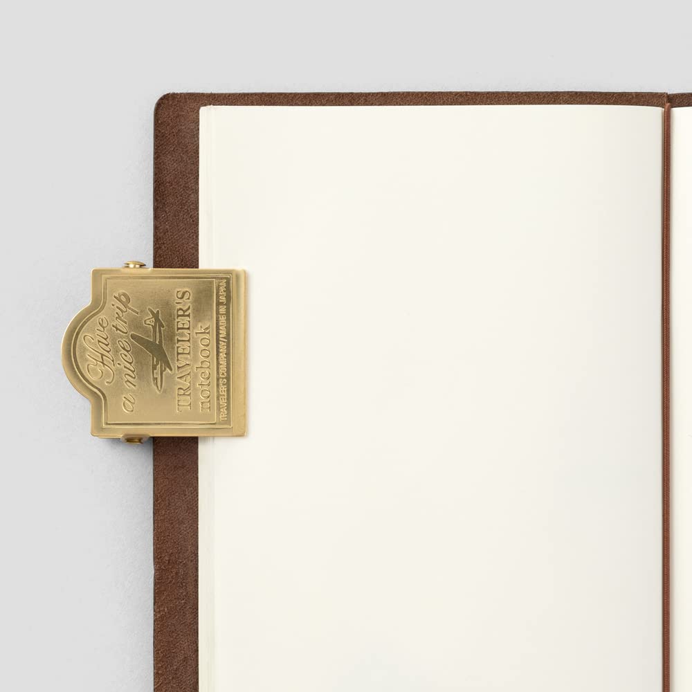 DESIGNPHIL Traveler's Company Traveler's Notebook Brass Clip with Airplane Design (43090006)