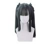 Wig with and Straight Perfect for and Includes Wig and Ash-colored Twin-tail Extensions. Natural, Smooth, Shiny, Princess-cut, Wig. Harajuku-style.