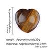 1pc Worry Stone Amethyst Tiger Eye Thumbstone Love Shape Natural Stone Meditation Jewelry Gifts