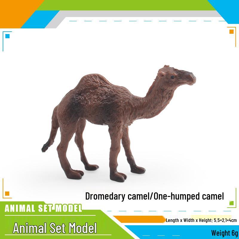 Wild Animal Model Set: Eland, Camel, Orangutan, Boar, Anteater, Flamingo, Marmoset