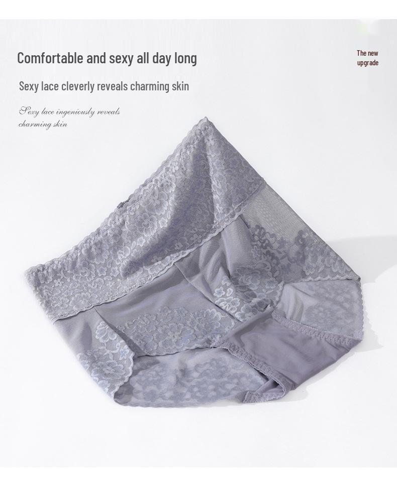 Damen High-Waist Spitzen-Slips: Bauchkontrolle, Hüftlift, Atmungsaktives Mesh, Nahtlos, Hochwertige Unterwäsche