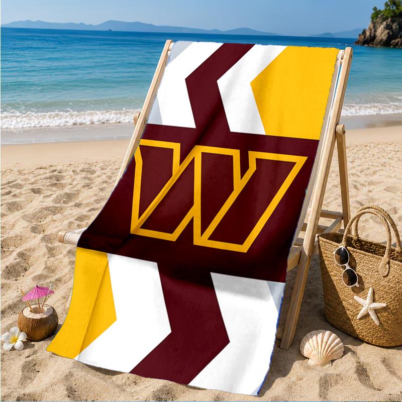 Washington Commanders Map Beach Towel, Quick-drying, Easy to Care for, Suitable for Both Fitness and Beach Vacations,Sports Essential