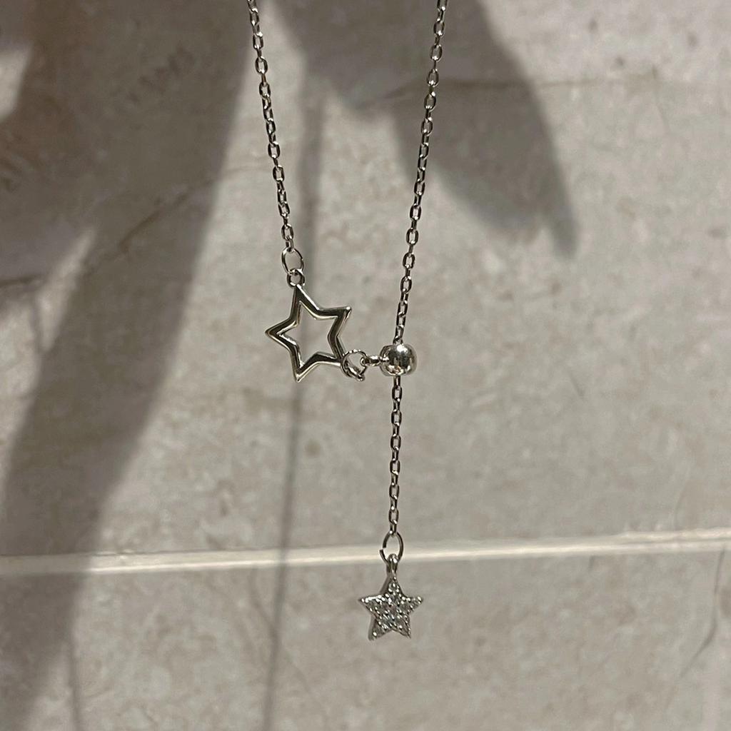 Star Necklace Women's Light Luxury Niche Design Sense Pentagram Strength Chain Adjustable Clavicle Chain