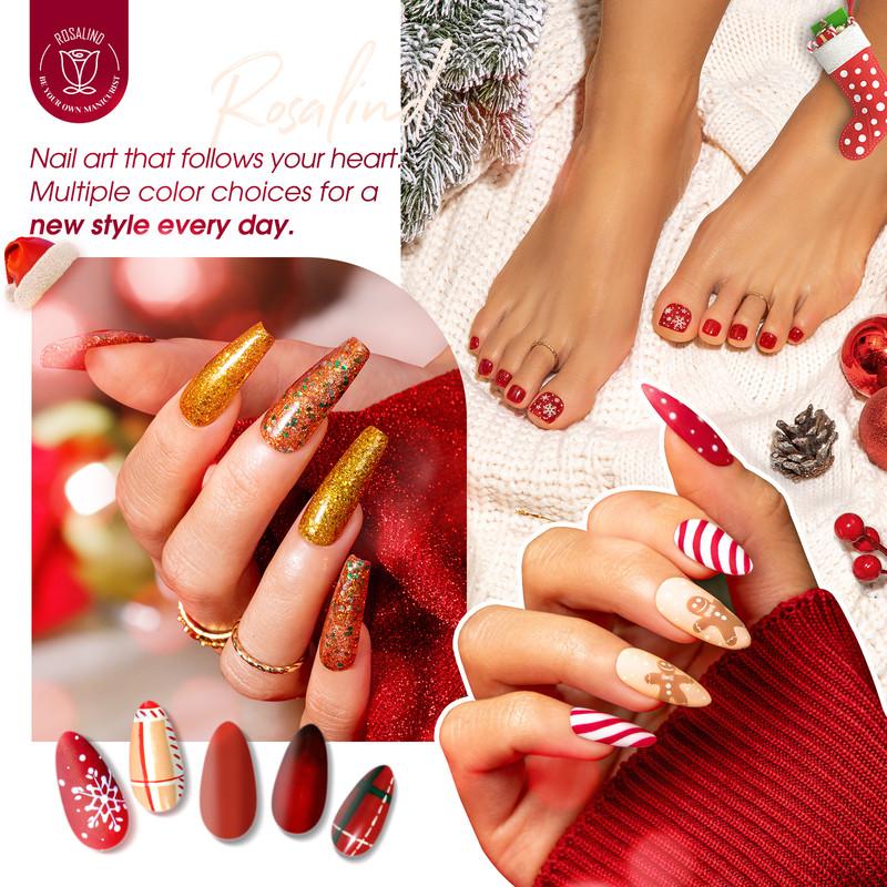 ROSALIND Nail Polish Set 20 Colos Nail Gel Semi Permanent with 3pcs Base Matt Top Effect Coat Gel Varnishes for DIY/Salon