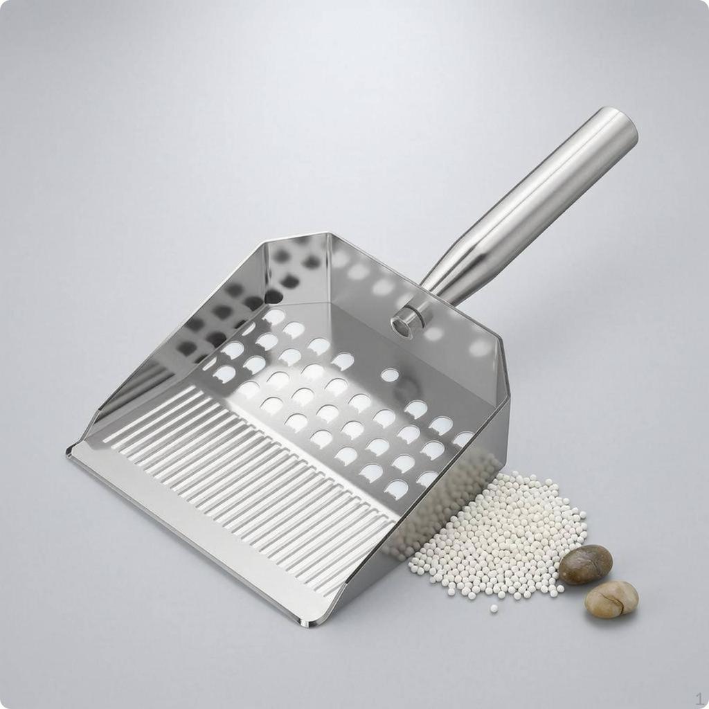Cat Waste Sifter Stainless Steel Sifting Ladle Perforated Litter