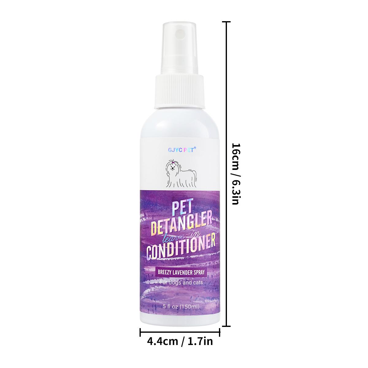 Lavender Pet Hair Detangling Spray Stain Removal Leave-In Conditioner Softens Knotty Fur For Cats And Dogs