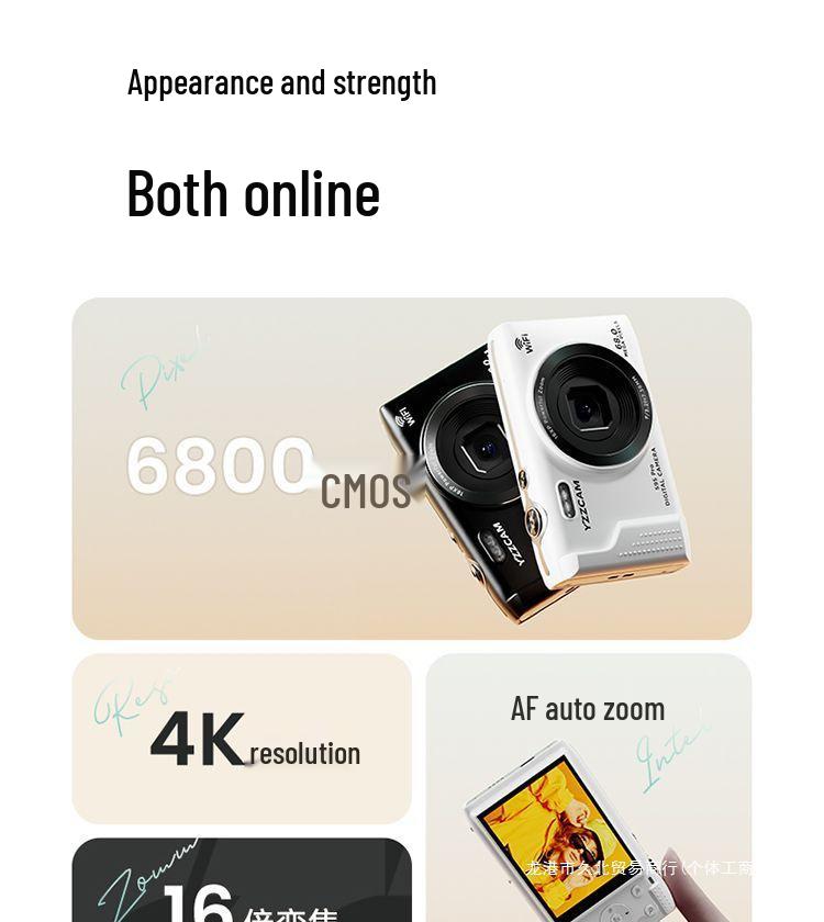 2025 68MP CCD HD Digital Camera with WiFi – Ideal for Students, Selfies, and Campus Life