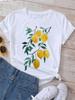 White Cartoon Casual Women FeUnisex Clothes Summer Funny Watermelon Fruit Print Women T Shirt Harajuku Aesthetic Clothes