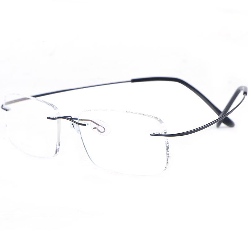 2021 Herren Ultraleicht Randlos Reines Titan Korrektionsbrille - Dünner Business-Rahmen