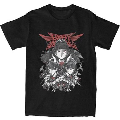 T-shirt Homme Babymetal T-shirts Hip Hop BAND T-shirt d'été Esthétique Tops en Coton Idée Cadeau