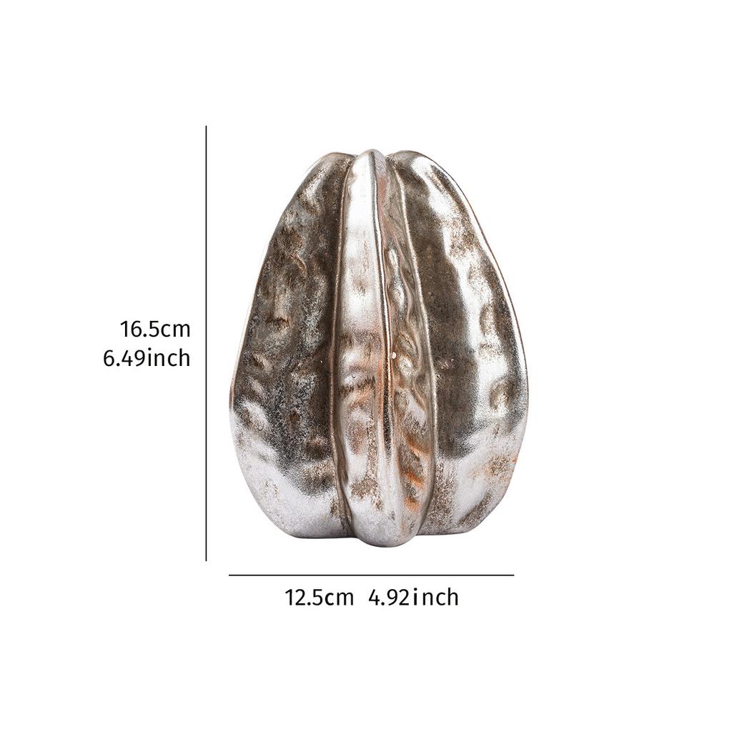 Ceramic Vase Golden Star Fruit Vase Simulated Fruit Ornaments Lemon Flowerpot Flower Arrangement Accessories Home Decoration