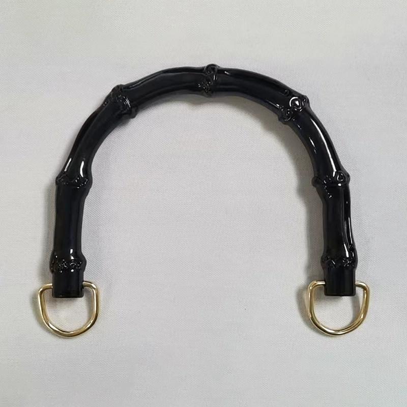 WTEMPO U-shaped Bag Handle with D-ring Durable Replacement Crochet Beach Woven Bag Handle Handmade Accessories 6pcs*12cm чёрный