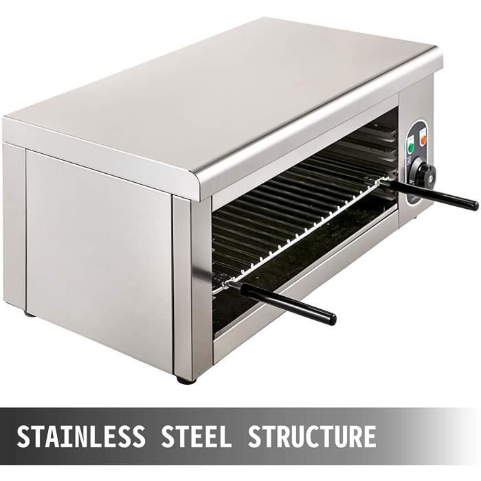 MACHINE A PAIN VEVOR 2000W Salamandre Electrique Professionnelle Toaster Hamburger Cuisine Grille Pain Toaster Pour Faire Fondre100