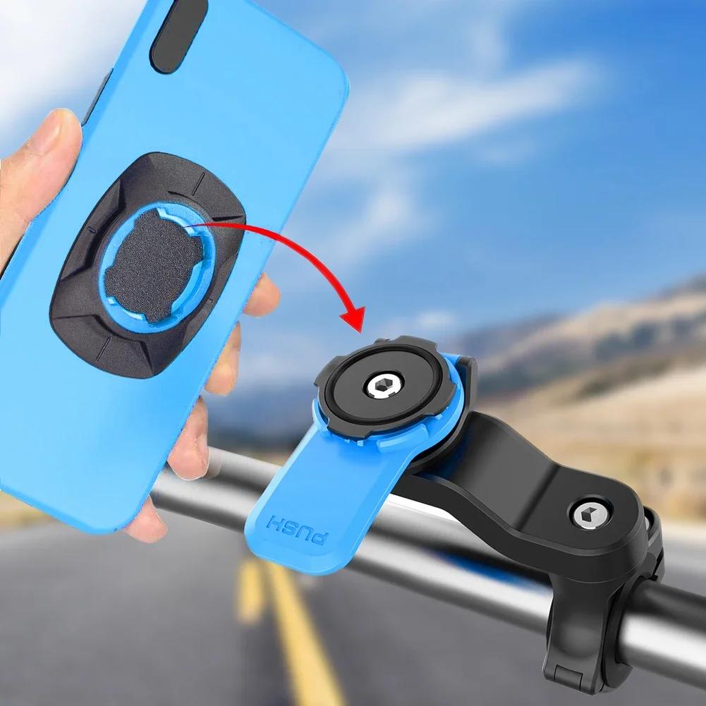 Držák telefonu na motocykl, kolo, protiskluzový, absorbující otřesy, stojan na telefon, otočný o 360°, protinárazové, bezpečnostní držáky na telefon na řídítka