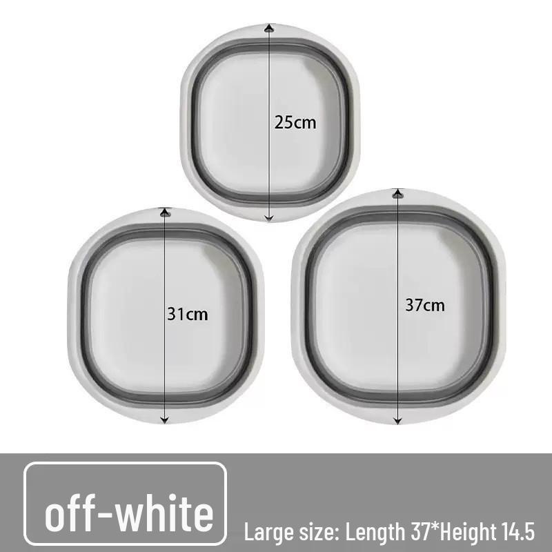 Foldable Portable Newborn Baby Washing Basin - Thickened, Large, Travel-Friendly, and Plastic Small серый/белый