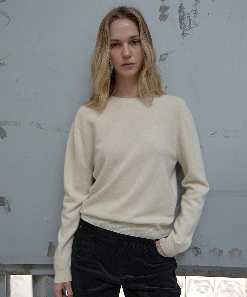 Deomago Whole Garment Round Knit_Brown