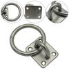 Stainless Steel Marine Eye Plate with Ring - Universal Boat Cabin Accessory, Rust-Resistant for Stable Rope Fixing & Storage