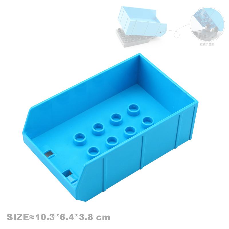 Big Building Block Accessories Compatible Duplos Houses Villas Construction Gear Rotate Connection Children Assembly Parts Toys