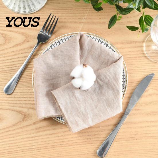 Washable Cloth Napkins Rustic Napkin, Solid Color Cotton 18 x Inch Stitched Dinner Napkin for Home Wedding Bridal Shower Baby Table Decor