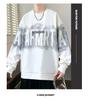 Trendy Men's Letter Print Sweatshirt: Autumn/Spring Round Neck, Long Sleeve, Casual Loose Fit.