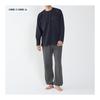 GUNZE Pajama Tops Komshikomusa Long Sleeves Long Pants Fleece Fleece Men's