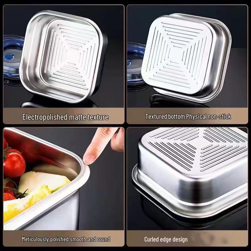 Shangqi Portable 304 Stainless Steel Lunch Box