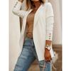 Autumn Winter Women Fashion  Solid Color Lapel Suit Jacket Office Leisure Suit