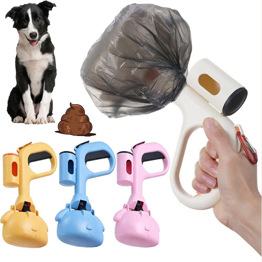 Portable Dog Poop Scooper Leak-Proof Dog Shit Picker Handheld Pet Waste Disposal Tool Easy Cleanup