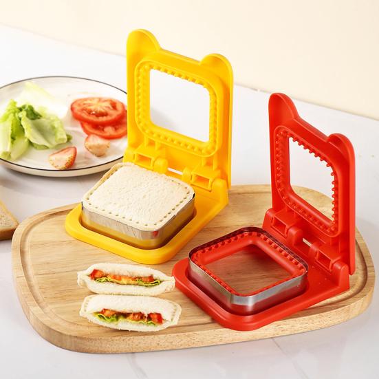 Sandwich Cutter And Sealer Pocket Sandwiches Maker Stainless Steel Blades Sandwich Cutting Tools for Kids