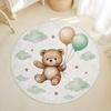 Cute Cartoon Bear Round Carpet Star Cloud Non Slip Floor Mat Parent-child Activity Rug For Kids Bedroom Living Room Home Decor