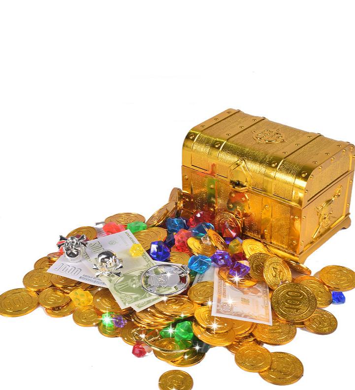 Retro-Schatzkiste mit Schloss, Spielzeug für Partygeschenke, Requisiten, Dekoration, Piraten-Schatztruhe für Kinder