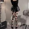 Gothic Irregular Hollow Stockings Women Torn Strap Holes Tights Nue Girls Lolita Ragged Pantyhose Hosiery Party Socks Pantyhose