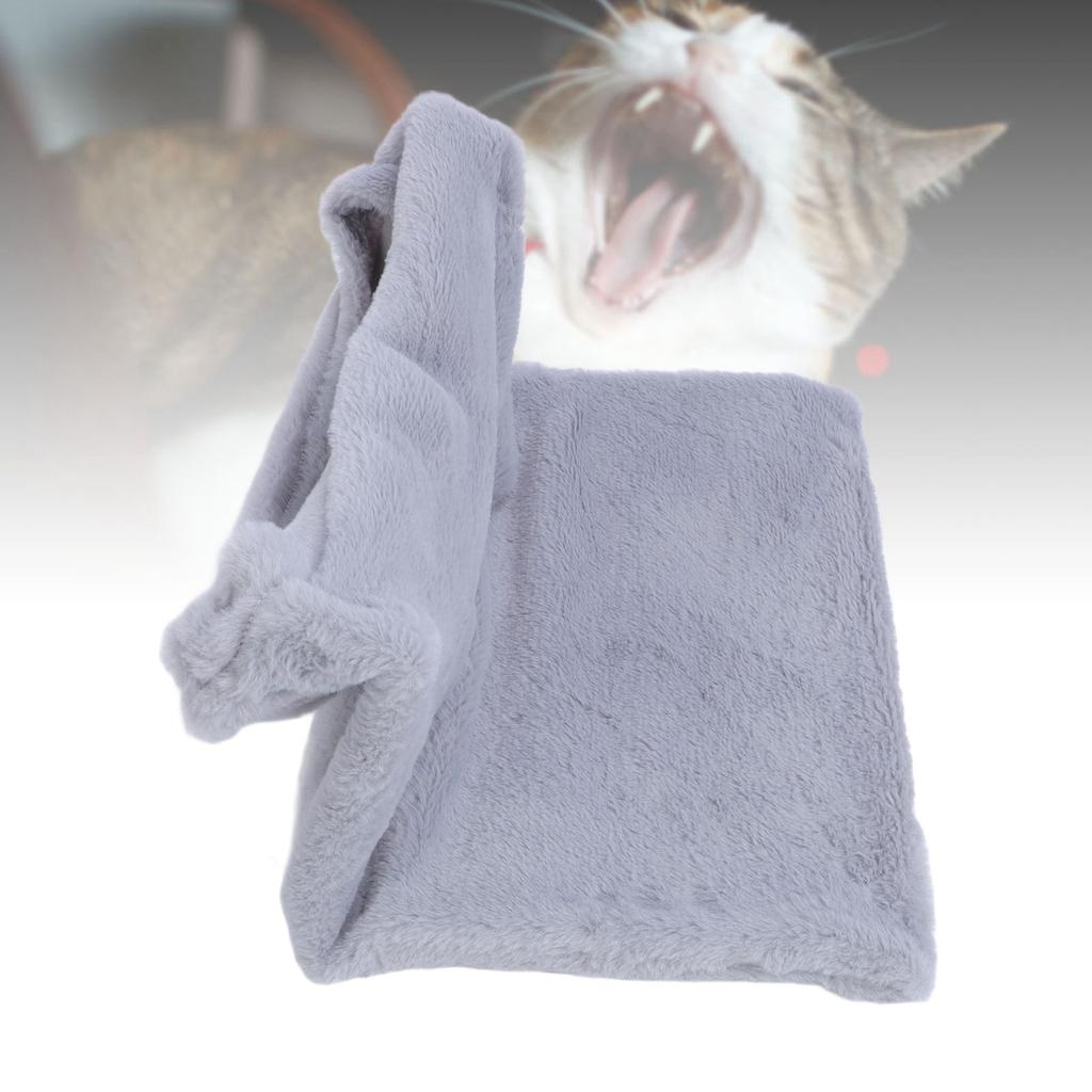 L Shaped Cat Hanging Bed Comfortable Warm Plush Metal Frame Multifunctional Cat Hammock Cushion for Home