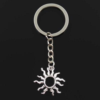 Moda brelok 25x26mm słońce słońce wisiorki DIY mężczyźni biżuteria brelok do kluczyków do samochodu uchwyt pierścieniowy pamiątka na prezent