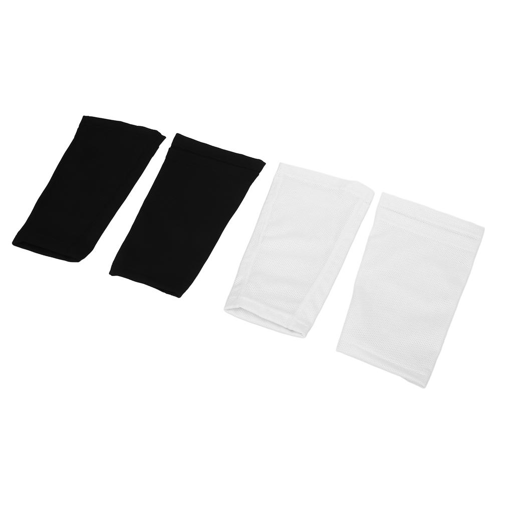2 Pairs Soccer Shin Guards Sleeves Anti Slip Breathable Football Shin Pad Sleeves for Sports