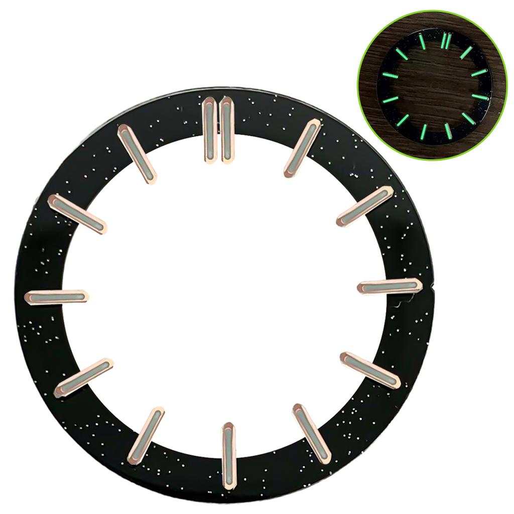 NH70 31.8MM Transparent Watch Dial for NH70 Movement Green Luminous Literal for NH35 Movement Dial Accessories