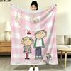 Charlie Lola Print Flannel Blanket, High quality Comfortable for All Seasons, Home Decor, Warmth and Comfort, Perfect for Christmas Gifts