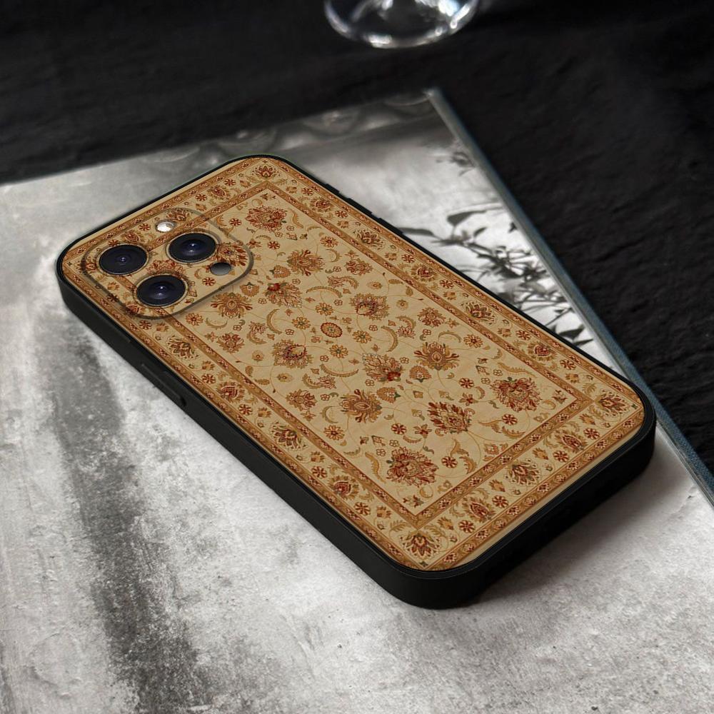 Persian Carpet Phone Case For Iphone 16 15 11 13 14 Pro Max 7 8 Plus X Xr Xs Max 12mini Black Shell Cover Case