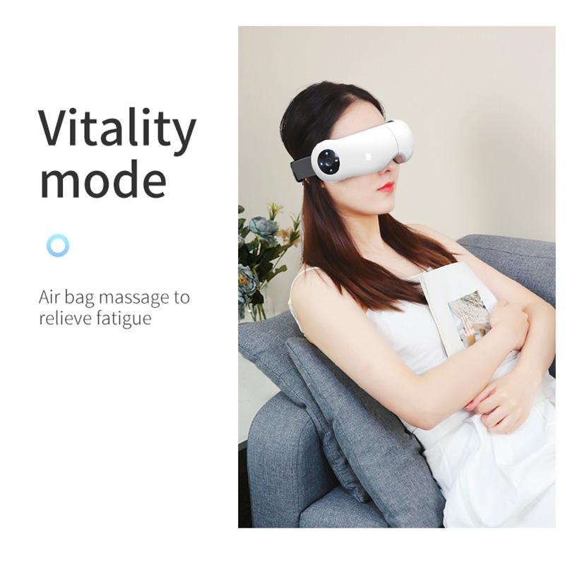Factory Supply Beauty Eye Massage Machine Heat Compress Vibrating Air Pressure 4 Modes Electric Eye Massager
