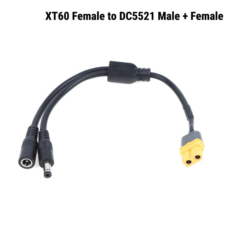 XT60 Stecker auf DC5521 Splitterkabel 1 zu 2 DC 5.5X2.1 Stecker Buchse 0.75 Quadrat Millimeter Draht 19V 24V Netzkabel Adapter