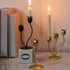 Nordic Flower Shape Tapered Candle Holder Metal Candlestick Candelabra Centerpieces Decoration for Elegant in Any Room