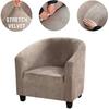 GULI Velvet Tub Chair Covers for Armchairs, Club Chair Slipcover, Wing Back Covers High Stretch Sofa Covers Spandex Plush Seat Covers Furniture