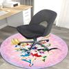 1pc Sailor Moon Anime Cartoon Design Round Carpet  Office Chair Mat, NonSlip Rug for Home Decor, Living Room, Bedroom
