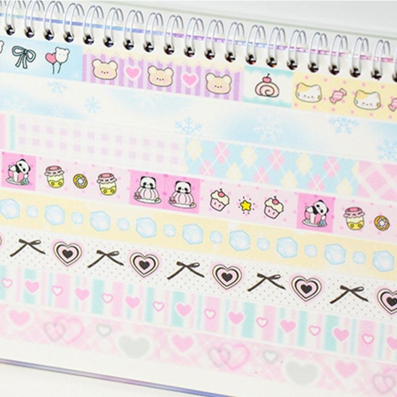 5Pieces Sweet Themed Washi Tape Rolls Creative Decorative Tape Stickers for Journals And Handmade Projects Craft Supply